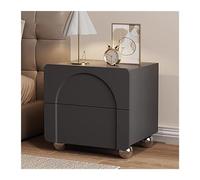 XFZJCHAP Piccolo comodino in legno semplice camera da letto a colori solido Memoria per mobili carini Cassetti doppio cassettiera Fungili da comodino di grande capacità telaio (nero)