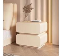 XFZJCHAP Side D, comodino di stoccaggio con 2 cassetti, cabinapieno da letto crema FRCH, design completamente pavimenti, per soggiorno, camera da letto (grigio scuro 45 cm/17,7 pollici)