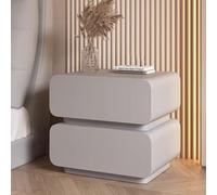 XFZJCHAP Side D, comodino di stoccaggio con 2 cassetti, cabinapieno da letto crema FRCH, design completamente pavimenti, per soggiorno, camera da letto (grigio scuro 45 cm/17,7 pollici)