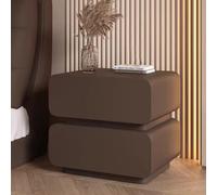 XFZJCHAP Side D, comodino di stoccaggio con 2 cassetti, cabinapieno da letto crema FRCH, design completamente pavimenti, per soggiorno, camera da letto (grigio scuro 45 cm/17,7 pollici)