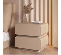 XFZJCHAP Side D, comodino di stoccaggio con 2 cassetti, cabinapieno da letto crema FRCH, design completamente pavimenti, per soggiorno, camera da letto (grigio scuro 45 cm/17,7 pollici)