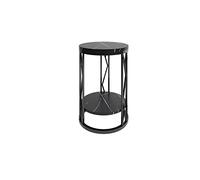 XFZJCHAP Tavolino da letto mini piccolo tavolino rotondo scaffale mobile mobile per camera da letto mobile mobile (19,7 pollici/50 cm D)