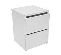 XFZJCHAP Tavolo da letto 2 cassetti in legno per camera da letto con mobili per comodino organizzatore di stoccaggio scaffale di deposito bianco e notte stand notturno (bianco)