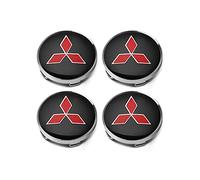 XGAGCF Auto Coprimozzi Ruota Centro Tappi Lega Alluminio Cerchioni Mozzo Badge Hub Center Caps, per Mitsubishi Lancer Outlander ASX Pajero Colt Galant 8 60MM Auto Decorativo Emblema Accessori