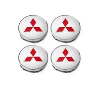 XGAGCF Auto Coprimozzi Ruota Centro Tappi Lega Alluminio Cerchioni Mozzo Badge Hub Center Caps, per Mitsubishi Lancer Outlander ASX Pajero Colt Galant 8 60MM Auto Decorativo Emblema Accessori