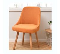 XGANGM 2/4/6 Pezzi Coprisedie Elasticizzato con Schienale Braccioli Velluto Cucina Fodera Sedia Pranzo Poltroncina Copri Soggiorno Copertura Sedia Scrivania Poltrona,Arancia,6PCS