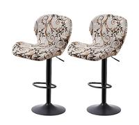 XGANGM Coprisedia da Bar 2/4/6 Pezzi Fantasia Coprisgabello da Bancone da Pub Coprisgabelli Cucina con Schienale Fodere per della Sala da Pranzo Copertura Sgabello da Bar,Flowers 12,2PCS