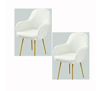 XGANGM Elasticizzata Fodera Copri Poltroncina Velluto con Braccioli Scandinava Fodera per Sedia da Pranzo/Ufficio 2/4/6 Pezzi Coprisedia Schienale Cucina Copertura Sedia,M,2PCS
