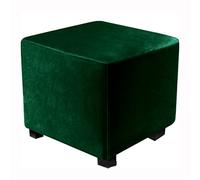 XGANGM Elasticizzato Copri Pouf Quadrato Velluto 40 x 40/60x60/90x90cm Fodera Pouf Quadrato Small Copri Pouf Ottomano Quadrato e Copridivano Copri Poggiapiedi,Dark Green,40x40cm(16x16in)
