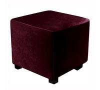 XGANGM Elasticizzato Copri Pouf Quadrato Velluto 40 x 40/60x60/90x90cm Fodera Pouf Quadrato Small Copri Pouf Ottomano Quadrato e Copridivano Copri Poggiapiedi,Fuchsia,40x40cm(16x16in)