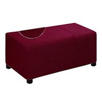 XGANGM Elasticizzato Copri Pouf Rettangolare Contenitore Grande/Piccolo/Medio Fodera per Panca Poggiapiedi Copri Sgabello Ottomano Copertura per Cassapanca Rettangolare,L,1Small