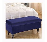 XGANGM Fodera per Panca Ottomana Elasticizzata Copri Pouf Ottomano in Velluto per Camera da Letto Copertura per Cassapanca Contenitore Fodera Panca Poggiapiedi Pieghevole,G,1Small