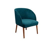 XGANGM Velluto Coprisedia Elasticizzati Rotondi Schienale con Braccioli 2/4/6 Pezzi Fodera per Sedia da Pranzo Poltroncina Scandinava Cucina Copertura Sedie Sala Pranzo,Deep Blue,6PCS