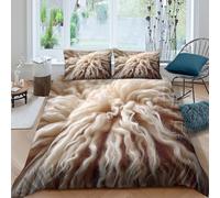 XGASVBKWA Cozy texturecopripiumino microfibra Set di 3 Pezzi stampa 3D con cerniera Soft natural style Set Di Copripiumino con federe traspirante morbida for ragazzi Single（140x200cm）