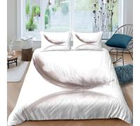XGASVBKWA Feather designcopripiumino morbida microfibra 3 Pezzi stampa 3D con cerniera Soft natural style Set Di Copripiumino con federe traspirante morbida for ragazzi King（220x240cm）
