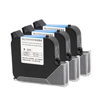 XGdEKA 25. Cartuccia a inchiostro da 4 mm per stampante portatile Eco Solvent inchiostro inchiostro 600DPI Data di scadenza portatile compatibile con stampanti standard(25.4mm Black 3pcs)