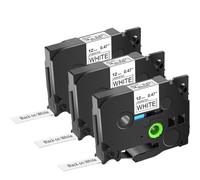 XGdEKA 3 pezzi di nastro per etichette nero su bianco TZE-231 da 12 mm compatibile con i nastri TZE-231 TZ335 631 per etichettatrici H110 D450(3PK Black on yellow)