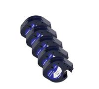 XGdEKA 5pcs 10pcs 12mm LT nastro compatibile con 91201 91331 12267 91202 91200 tappeti di etichetta per l'etichetta LT100H(5PK Black on Clear)