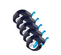 XGdEKA 5pcs 10pcs 12mm LT nastro compatibile con 91201 91331 12267 91202 91200 tappeti di etichetta per l'etichetta LT100H(5PK Black on Blue)
