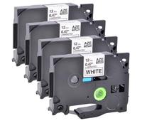 XGdEKA Nastro per etichette 4PK 12mm compatibile con l'etichettatrice TZe-231 TZ-231 per PT D210 H110 D600 1230PC1208