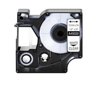 XGdEKA Nastro per etichette da 6 24 mm Nero su bianco Compatibile con il nastro D1 45013 45803 Compatibile con la stampante per etichette Label Manager 350 450D 200(White on Clear)