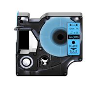 XGdEKA Nastro per etichette da 6 24 mm Nero su bianco Compatibile con il nastro D1 45013 45803 Compatibile con la stampante per etichette Label Manager 350 450D 200(Black on Blue)