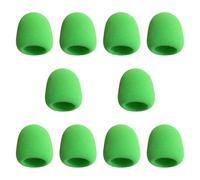 Xgdsnly 10 Pezzi Copertura Microfono Spugna Schiuma Copri Microfono Schiuma Protezione Riutilizzabile Adatta per Eventi DJ KTV Feste Conferenze Canto, Verde