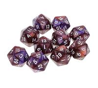Xgdsnly 10 Pezzi Dadi Poliedrici D20 Facce Multi Lato Acrilico per Giochi da Tavolo Giochi di Ruolo Adatti per Ragazzi Scuola Educazione