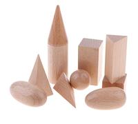 Xgdsnly 10 Pezzi di Giocattoli Educativi in Legno per Bambini, Forme Geometriche, Giocattoli Matematici, Blocchi Geometrici, Giocattolo Educativo per Bambin