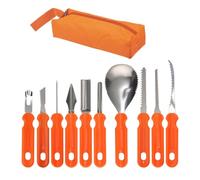 Xgdsnly 10 Pezzi Utensile da Dettaglio Confortevole Utensile Triangolare Resistente Utensili per Decorazione Zucche, 10-Pc Carving Kit A