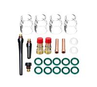 Xgdsnly 23 Pezzi Kit Torcia con Ugelli in Vetro Resistente Alle Alte Temperature Kit Consumabili Torcia Professionale Consumabili per Saldatori