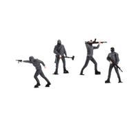 Xgdsnly 4 Pezzi Miniatura Persone Figure Miniature Modelli Figure Architettoniche Figurine Scenari Realistici Decorazione in Resina Adatti per Diorama
