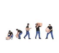 Xgdsnly 5 Pezzi Figurine in 1:64 Realistico Miniature di Lavoratori Realistiche Figurine di Persone in Miniatura per Collezionisti, Scena Logistica