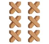 Xgdsnly 6 Pezzi Blocchi a Forma di Croce Cubo in Legno Blocchi Educativi Giocattolo Manuale Stacking Strumento Adatti per Bambini attività