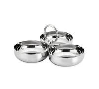 Xgdsnly Antipastiera a 3 Scomparti Pratico Piatto con 3 Scomparti Facile da Pulire Stoviglie per Aperitivo, Feste