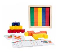 Xgdsnly Blocchi per Bambini Puzzle Geometrico Set Costruzioni Legno Gioco Didattico Apprendimento Forme Colori Modelli Ragionamento Sequenziale Ordinamento Adatto a Scuola Casa Regalo Bambini 3+
