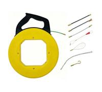 Xgdsnly Bobina Tiracavi con Maniglia Manuale Sonda Passacavi con Accessori Basso Attrito Molla Tirafili per Insttori, Impianti Elettrici, Canaline, 4.5mm 45m