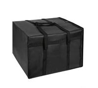 Xgdsnly Borsa Termica Alimenti Borsa Contenitore Trasporto Cibo con Fodera Isolante 3mm E Grande Capacità Adatta a Vassoi Catering Scatole Pizza Spesa Picnic Eventi, Nero, 50 50 20.5cm