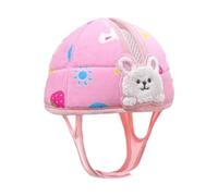 Xgdsnly Cappellino Antishock per Neonati con Materiale Traspirante E Fasciatoio Regolabile per Bambini 6-24 Mesi Adatto a Prime Scoperte, Coniglio, Taglia unica bambino