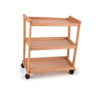Xgdsnly Carrello da Disegno a più Livelli Carrello Portaoggetti con Ruote Versatile Organizzatore per Artisti, Aula, Carrello A Tre Strati In Faggio Importato