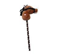 Xgdsnly Cavallo di Legno Giocattolo per Bambini, con Testa di Animale E Manico, Realizzato in Morbido Tessuto di Cotone PP, Ideale per Spettacoli Teatrali E a, marrone scuro nero, Taglia unica
