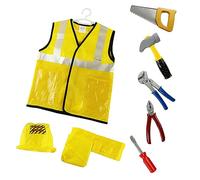 Xgdsnly Costume Da Operaio Edile per Bambini, Abito Da Lavoro per Costruttori, Costume Da Operaio Edile