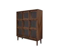 Xgdsnly Credenza Scomparti Scomparti Stile Vintage Armietto Rustica Mobile in Miniatura per Collezionisti, Esposizione Mensola, Legno Di