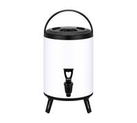 Xgdsnly Dispenser Termico Cilindrico con Base Rialzata Isolato Termicamente Dispenser di Bevande Isolante in Acciaio Inox Portatile, 8L