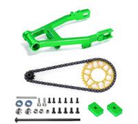 Xgdsnly Forcella Posteriore Catena Trasmissione Pignoni Braccio Supporto Metallo Robusto Assemblaggio Completo Riprende Prestazioni Posteriori Adatto a Riparazione RC Prove Tecniche, Yellow