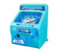 Xgdsnly Gioco Biglie Bambini da Tavolo Compatto Lancia Biglie Mini Pinball con Luci Suoni Facile Avvio a Molla Plastica Adatto per Regalo Intrattenimento Domestico Ricorrenze, Blu con Squalo
