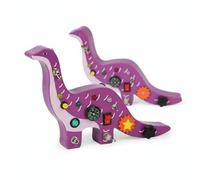 Xgdsnly Learning Board Tavola Didattica Legno Pannello Sensoriale Gioco Busy Board con Bulloni E Cerniere per Abilità Quotidiane E Adatta a Bambini Tempo Libero Asilo Nido, Tavola Brachiosauro