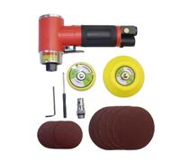 Xgdsnly Levigatrice Pneumatica Compatto, Rosso, 2 Pollici, Nucleo Dritto, Con Dischi Da 2 E 3 Pollici E Carta Abrasiva