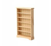 Xgdsnly Libreria Miniatura Scaffale Bambola Mobile Accessorio a Sei Ripiani in Betulla Adatto per Collezionisti Decorazione Casa Bambole Modellismo Esposizione Miniature 1 12, Legno