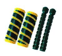 Xgdsnly Manopole in Gomma Spessorate Manopole Antiscivolo Universali Impugnature con Tappi Terminali per Ciclisti, Ciclismo, Trasparente, Giallo con Spirale Nera